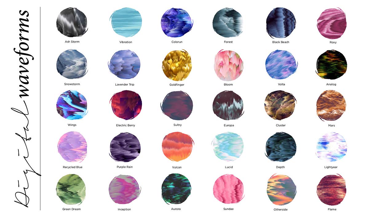 300 Modern Textures – Digital Waveforms Pixel Sort Textures Swatches