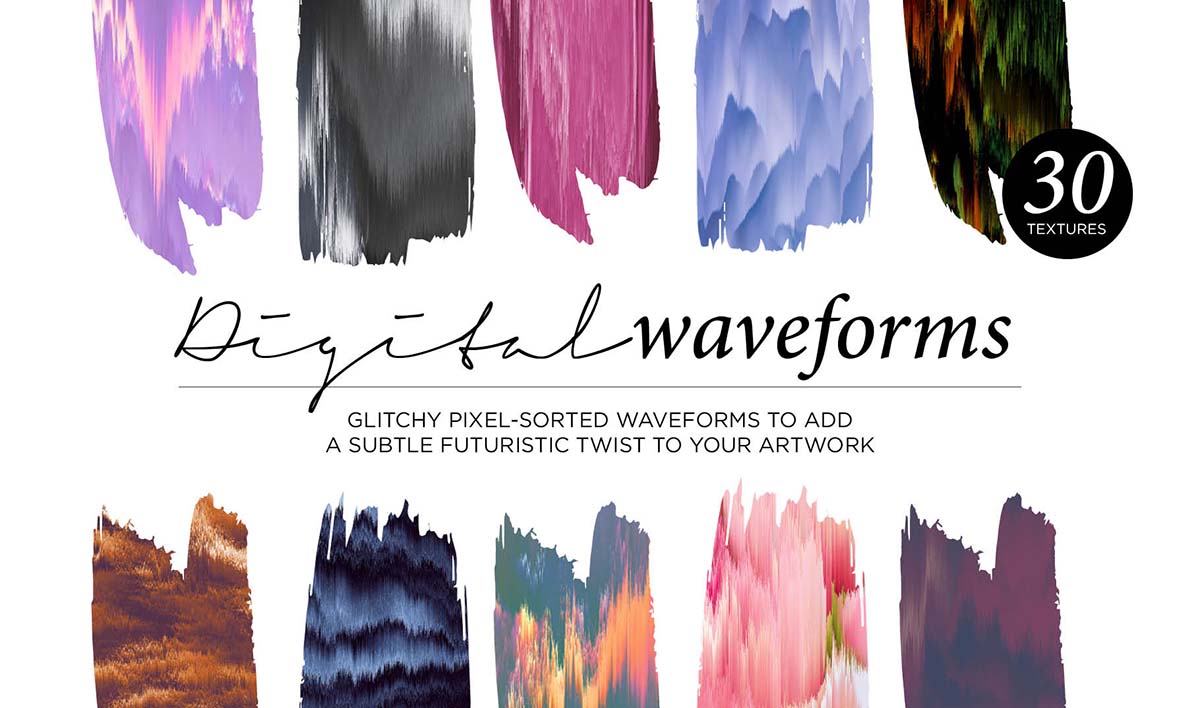 300 Modern Textures – Digital Waveforms Pixel Sort Textures