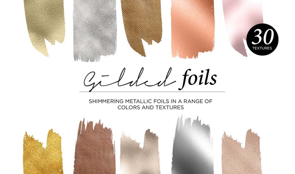 300 Modern Textures - Gilded Foil Textures Swatches