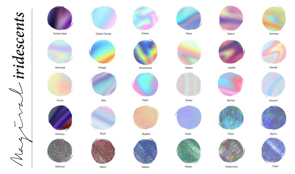 300 Modern Textures - Iridescent Holographic Textures Swatches