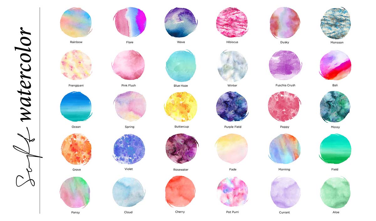 300 Modern Textures – Watercolor Textures Swatches