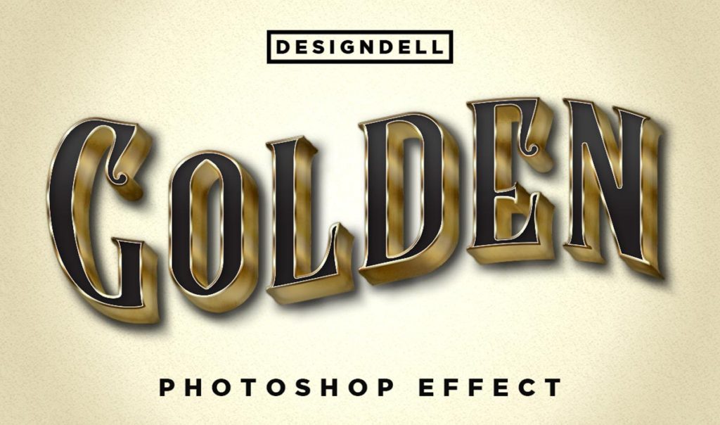 Golden Photoshop Text Effect