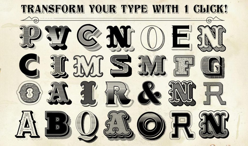 Penman Victorian Typography Illustrator Effects Graphic Styles