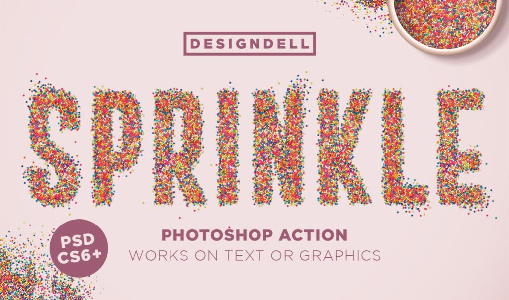 Sprinkle Photoshop Action - Sprinkles effects for CS6 Plus